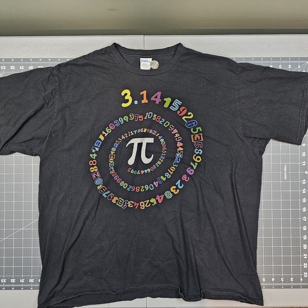 Y2k Pi Day 3.14 Tshirt Xxl Math Spiral Nerdcore Academic Physics Grunge Hip Hop